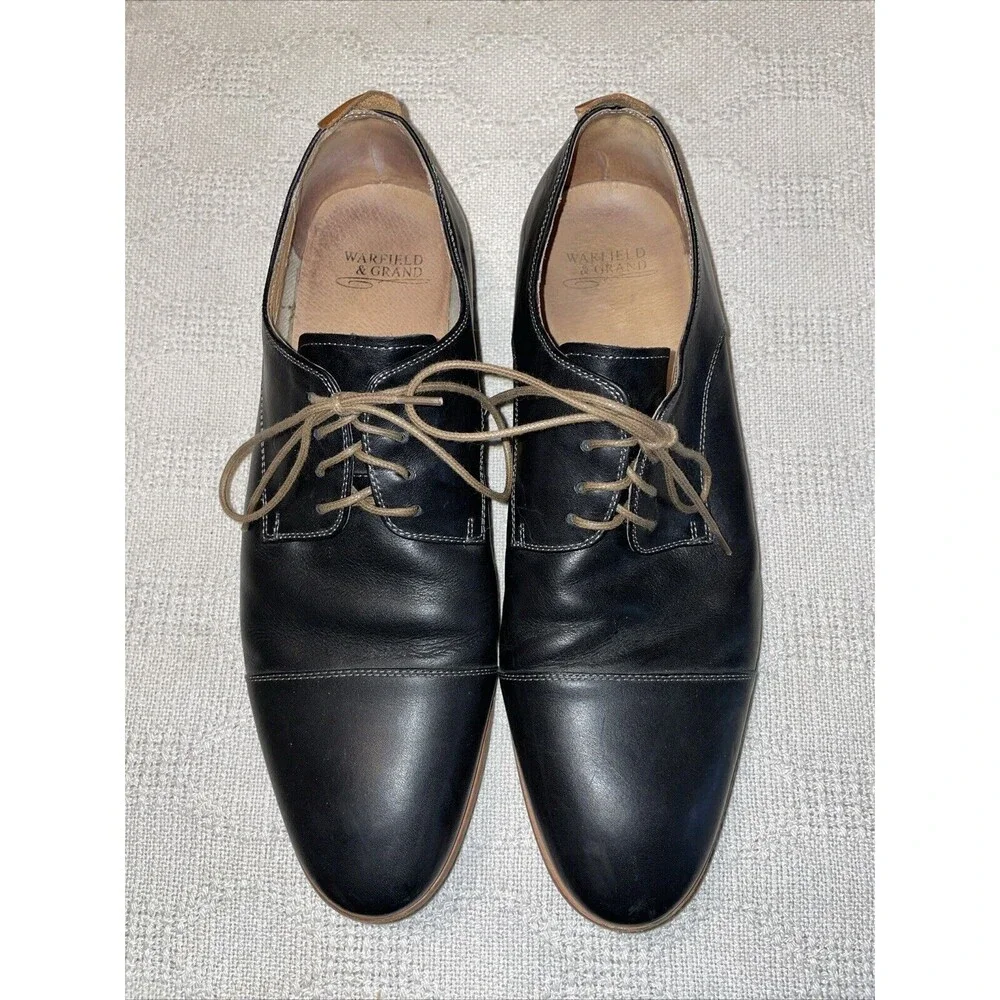 Warfield & Grand Men’s Dress Shoes Size 10.5 M Black Leather Oxfords Business